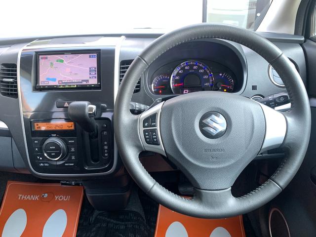 ワゴンＲスティングレー Ｔ　ターボ　ナビ＆地デジ　プッシュスタート＆スマートキー　キセノンライト＆Ｆフォグ　オートライト　ＥＴＣ　オートエアコン　純正１４インチＡＷ（11枚目）