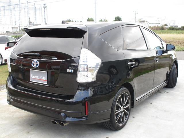 プリウスアルファ Ｇ　チューン　ブラック　モデリスタエアロ　モデリスタマフラー　アルパイン９インチナビ　バックカメラ　社外アルミ　クルーズコントロール　ＥＴＣ　プッシュスタート　スマートキー（4枚目）