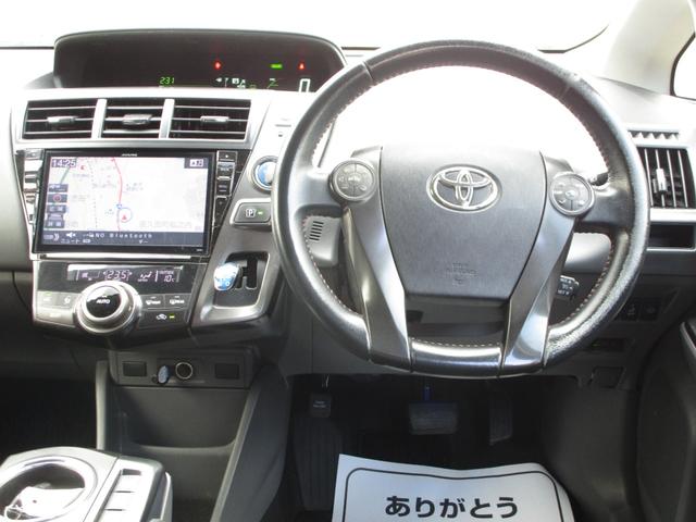 プリウスアルファ Ｇ　チューン　ブラック　モデリスタエアロ　モデリスタマフラー　アルパイン９インチナビ　バックカメラ　社外アルミ　クルーズコントロール　ＥＴＣ　プッシュスタート　スマートキー（11枚目）