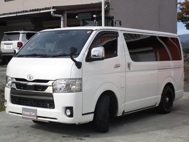 ハイエースバン スーパーGL ダークプライムII 1オーナー 4WD ディーゼル ベッドキット 10インチナビTV 全方位カメラ トヨタセーフティセンス 両側パワスラ デジタルインナーミラー 後席プライベートモニター レーダー探知機 ドラレコ ETC(5枚目)