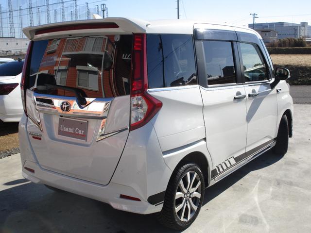 ルーミー カスタムG-T ナビTV バックカメラ クルーズコントロール プッシュスタート 両側パワースライドドア 衝突被害軽減システム 横滑り防止装置 アイドリングストップ ETC LEDヘッドライト スペアキー付き(3枚目)