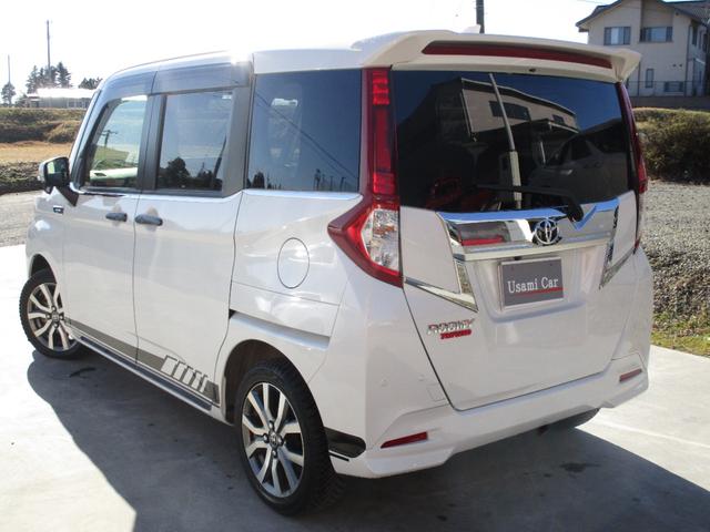 ルーミー カスタムG-T ナビTV バックカメラ クルーズコントロール プッシュスタート 両側パワースライドドア 衝突被害軽減システム 横滑り防止装置 アイドリングストップ ETC LEDヘッドライト スペアキー付き(4枚目)