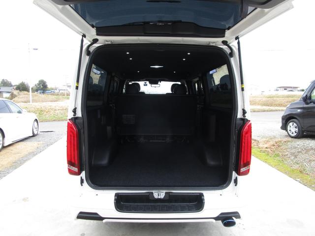 ハイエースバン スーパーＧＬ　ダークプライムＩＩ　１オーナー　ＴＲＤＧＲフルエアロ　モデリスタＬＥＤカーゴライト　ナビＴＶ　Ｂカメラ　ＥＴＣ　前後ドラレコ　アドバン　レーシング１７インチアルミ　デジタルインナーミラー　トムスＬＥＤテールランプ（35枚目）