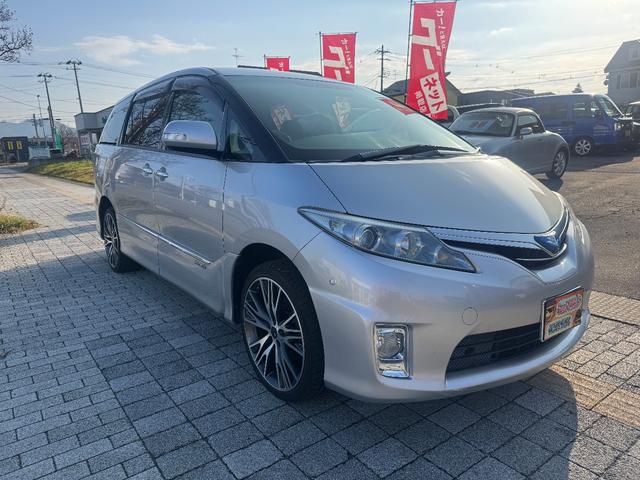 エスティマハイブリッド Ｇ　４ＷＤ　スマートキー　純正ＨＤＤナビ地デジＴＶ　Ｂカメラ　モデリスタ１９インチＡＷ　両側パワースライドドア　リアヒーター　クルーズコントロール　ＥＴＣ（4枚目）