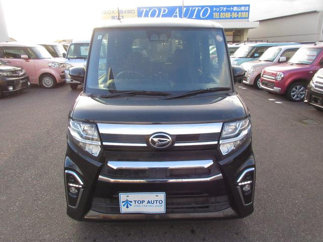 タント カスタムＲＳスタイルセレクション　４ＷＤ　ターボ　両側電動スライドドア　スマートキー　ナビ　ＴＶ　ＣＤ／ＤＶＤ再生　Ｂｌｕｅｔｏｏｔｈ接続　ＥＴＣ　バックカメラ　シートヒーター　障害物センサー　レーンキープアシスト　ブレーキサポート（4枚目）