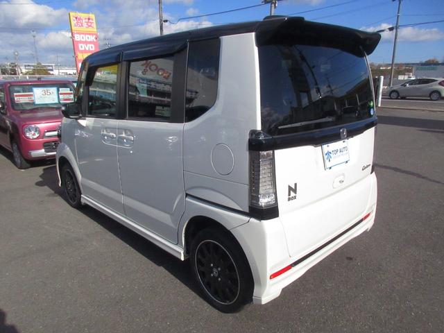 N-BOXカスタム G・ターボLパッケージ 4WD ツートンカラースタイル ナビ TV CD DVD Bluetooth バックカメラ ETC 衝突軽減ブレーキ HID ハーフレザーシート パドルシフト 横滑り防止 ABS クルーズコントロール(18枚目)