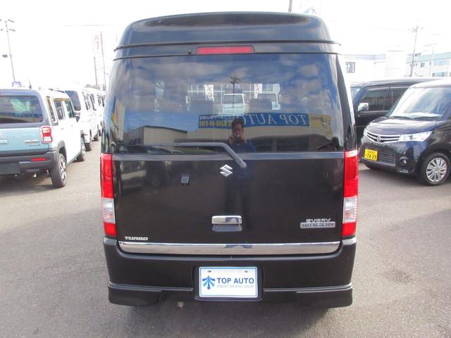 エブリイワゴン ＰＺターボスペシャル　４ＷＤ　ハイルーフ　修復歴なし　両側電動スライドドア　ナビ　ＴＶ　ＤＶＤ　ＣＤ　バックカメラ　ＥＴＣ　ＨＩＤ　オートステップ　シートヒーター　フォグライト　ＡＢＳ　キーレス　アルミホイール（6枚目）