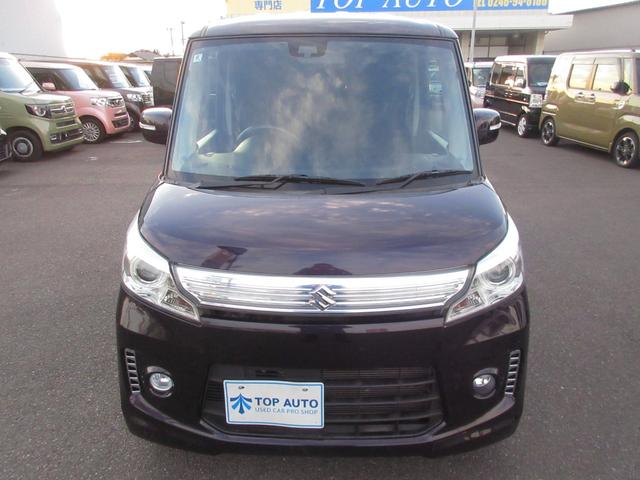 スペーシアカスタム ＴＳ　４ＷＤ　ターボ　両側電動スライドドア　衝突軽減ブレーキ　ＨＩＤ　横滑り防止　ＡＢＳ　オートライト　フォグライト　アルミホイール（4枚目）