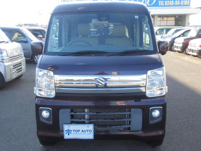 エブリイワゴン PZターボ ハイルーフ 4WD 修復歴無し ナビ バックカメラ Bluetooth接続 フルセグTV パワースライドドア プッシュスタート 衝突軽減ブレーキ 横滑り防止 HID CD DVD ABS オートライト(3枚目)