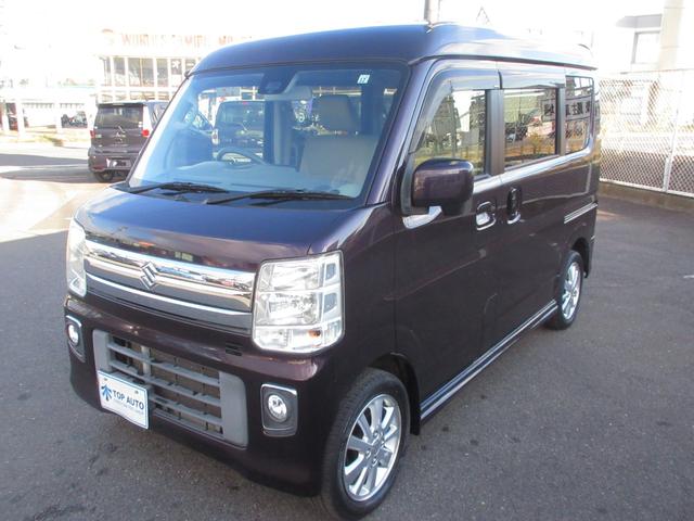 エブリイワゴン PZターボ ハイルーフ 4WD 修復歴無し ナビ バックカメラ Bluetooth接続 フルセグTV パワースライドドア プッシュスタート 衝突軽減ブレーキ 横滑り防止 HID CD DVD ABS オートライト(13枚目)