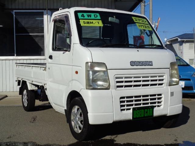 キャリイトラック ＫＣエアコン・パワステ　４ＷＤ　５速マニュアル　切替４ＷＤ　エアコン　パワステ　ＡＭラジオ　社外アルミ（3枚目）