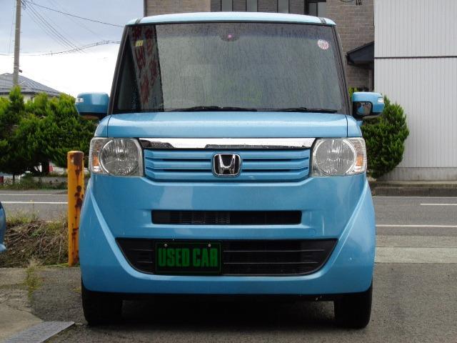 N-BOX G・Lパッケージ 4WD 左パワスラ プッシュスタート エンジンスターター メモリーナビ フルセグ CD DVD Bluetooth Bカメラ ステアリングスイッチ レーダーブレーキ アイドリングストップ 純正アルミ(2枚目)