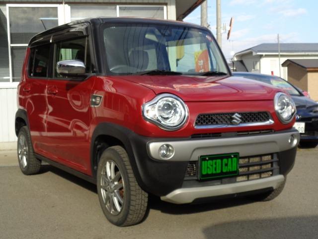 ハスラー X 4WD プッシュスタート アイドリングストップ メモリーナビ フルセグ CD DVD レーダーブレーキ 横滑り防止装置 HID フォグランプ 電動格納ミラー シートヒーター エアバッグ 盗難防止装置(3枚目)