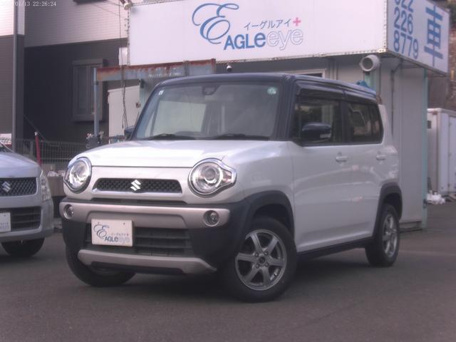 ハスラー Ｘ　４ＷＤ　ナビ　シートヒーター　プッシュスタート　セーフティサポート　２トーン　アイドリングストップ　フォグランプ　スタッドレスタイヤ（2枚目）