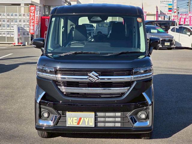 スペーシアカスタム ハイブリッドGS 4WD 届出済未使用車/新品ナビ取付/片側自動スライドドア/衝突軽減/追従クルコン/レーンキープ/コーナーセンサー/LEDライト/フォグ/ヘッドライトレベライザー/シートヒーター/スペアキー有/保証書・取説有(7枚目)