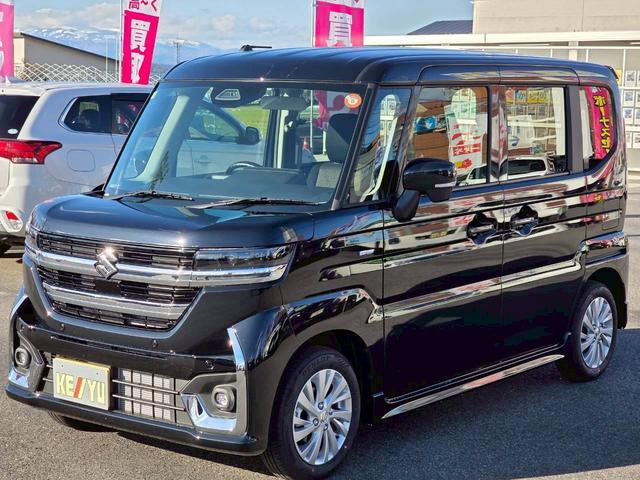 スペーシアカスタム ハイブリッドGS 4WD 届出済未使用車/新品ナビ取付/片側自動スライドドア/衝突軽減/追従クルコン/レーンキープ/コーナーセンサー/LEDライト/フォグ/ヘッドライトレベライザー/シートヒーター/スペアキー有/保証書・取説有(20枚目)