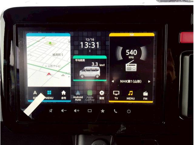 スペーシアカスタム ハイブリッドＸＳターボ【４ＷＤ】【届出済未使用車】　【全方位カメラ】スズキコネクト９型ナビ　衝突軽減＆車線逸脱警告　両側電動スライドドア　ハーフレザーシート＆シートヒーター　ＬＥＤライト　追従クルコン　地デジ　ＢＴオーディオ　保証書（8枚目）