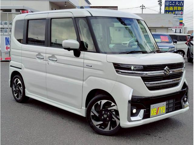 スペーシアカスタム ハイブリッドＸＳターボ【４ＷＤ】【届出済未使用車】　【全方位カメラ】スズキコネクト９型ナビ　衝突軽減＆車線逸脱警告　両側電動スライドドア　ハーフレザーシート＆シートヒーター　ＬＥＤライト　追従クルコン　地デジ　ＢＴオーディオ　保証書（29枚目）