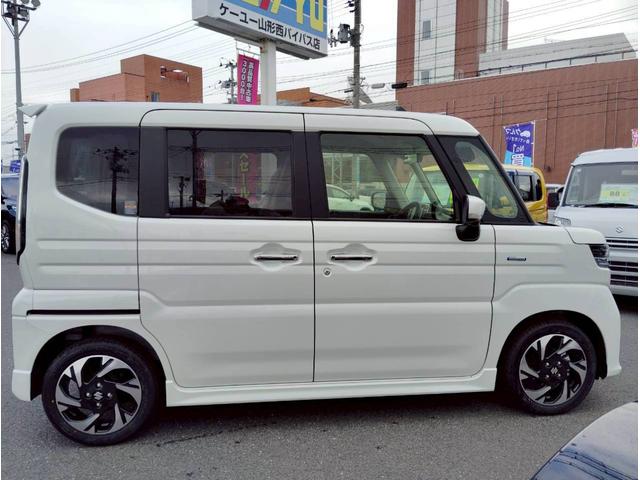スペーシアカスタム ハイブリッドＸＳターボ【４ＷＤ】【届出済未使用車】　【全方位カメラ】スズキコネクト９型ナビ　衝突軽減＆車線逸脱警告　両側電動スライドドア　ハーフレザーシート＆シートヒーター　ＬＥＤライト　追従クルコン　地デジ　ＢＴオーディオ　保証書（30枚目）