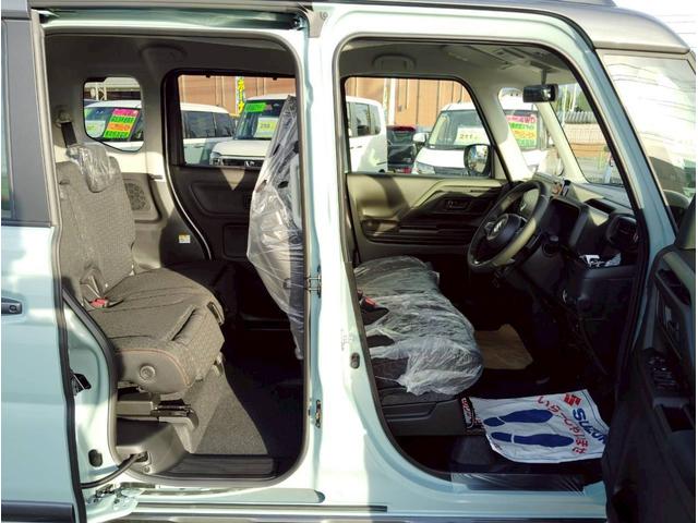 スペーシアギア ハイブリッドＸＺ　ターボ　４ＷＤ　届出済未使用車／全方位モニター付９型ナビ／スズキセーフティサポート／衝突軽減システム／車線逸脱警告／追従クルコン／両側電動スライド／ＬＥＤヘッドライト／パドルシフト／フルセグＴＶ／ＢＴ／シートヒーター（38枚目）