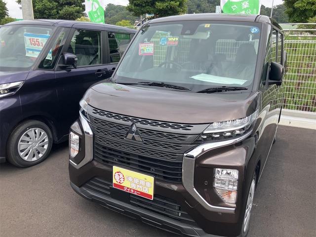 ｅＫクロススペース Ｍ　届け出済み未使用車　クリアランスソナー　レーンアシスト　衝突被害軽減システム　ＬＥＤヘッドランプ　キーレスエントリー　アイドリングストップ　電動格納ミラー　シートヒーター　ベンチシート　ＣＶＴ（4枚目）