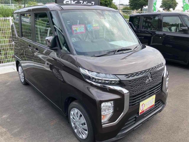 ｅＫクロススペース Ｍ　届け出済み未使用車　クリアランスソナー　レーンアシスト　衝突被害軽減システム　ＬＥＤヘッドランプ　キーレスエントリー　アイドリングストップ　電動格納ミラー　シートヒーター　ベンチシート　ＣＶＴ（7枚目）