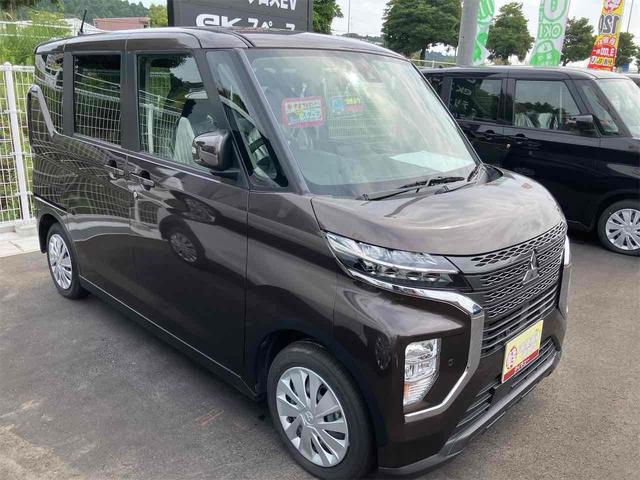 ｅＫクロススペース Ｍ　届け出済み未使用車　クリアランスソナー　レーンアシスト　衝突被害軽減システム　ＬＥＤヘッドランプ　キーレスエントリー　アイドリングストップ　電動格納ミラー　シートヒーター　ベンチシート　ＣＶＴ（8枚目）