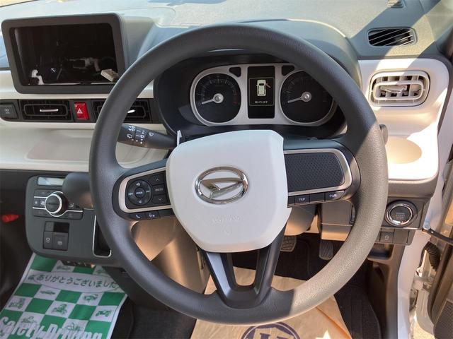 ムーヴキャンバス ストライプスＧ　届け出済み未使用車　バックカメラ　両側電動スライドドア　クリアランスソナー　衝突被害軽減システム　オートライト　ＬＥＤヘッドランプ　スマートキー　アイドリングストップ　電動格納ミラー　シートヒーター（5枚目）