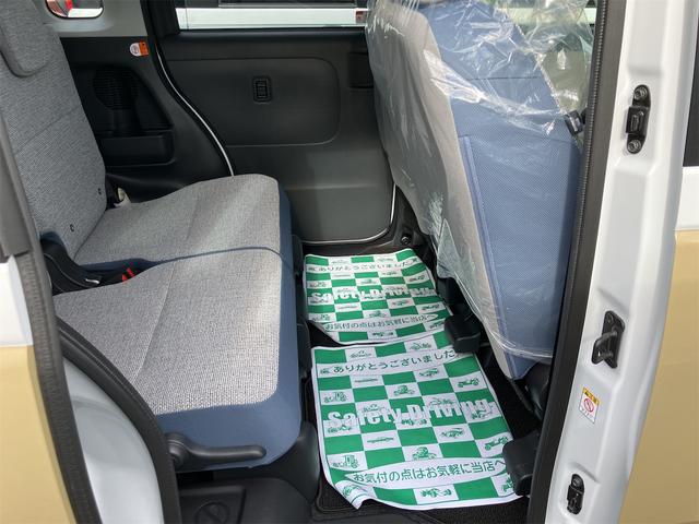 ムーヴキャンバス ストライプスＸ　届け出済み未使用車　両側電動スライドドア　クリアランスソナー　衝突被害軽減システム　オートライト　スマートキー　アイドリングストップ　電動格納ミラー　ベンチシート　ＣＶＴ　盗難防止システム　ＡＢＳ（36枚目）