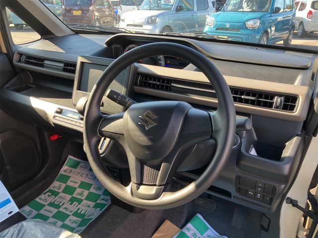 ワゴンＲ ＦＸ　届け出済み未使用車　クリアランスソナー　レーンアシスト　衝突被害軽減システム　オートライト　スマートキー　電動格納ミラー　シートヒーター　ベンチシート　ＣＶＴ　盗難防止システム　ＡＢＳ　ＥＳＣ（4枚目）