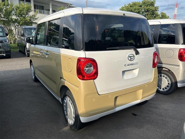 ムーヴキャンバス ストライプスＸ　届け出済み未使用車　バックカメラ　両側電動スライドドア　クリアランスソナー　　衝突被害軽減システム　オートライト　スマートキー　アイドリングストップ　電動格納ミラー　ベンチシート　ＣＶＴ（16枚目）