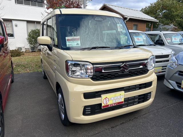 スペーシア ハイブリッドG 届け出済み未使用車 両側スライドドア クリアランスソナー 衝突被害軽減システム オートライト LEDヘッドランプ スマートキー アイドリングストップ 電動格納ミラー ベンチシート(12枚目)