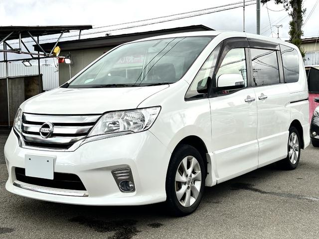 セレナ ハイウェイスター　車検２年　１ヶ月保証　修復歴なし　禁煙車　ナビ　ＴＶ　バックカメラ　ＥＴＣ　両側電動スライドドア　スマートキー　３列シート　ＣＶＴ　アルミ　盗難防止システム（2枚目）