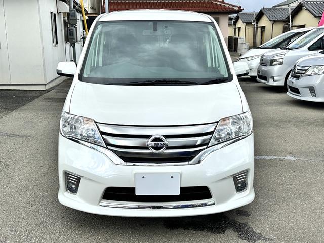 セレナ ハイウェイスター　車検２年　１ヶ月保証　修復歴なし　禁煙車　ナビ　ＴＶ　バックカメラ　ＥＴＣ　両側電動スライドドア　スマートキー　３列シート　ＣＶＴ　アルミ　盗難防止システム（5枚目）