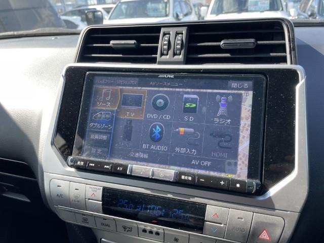 ランドクルーザープラド ＴＸ　アルパイン９インチナビ　フルセグＴＶ　社外２０インチアルミホイール　サンルーフ　バックカメラ　レーダークルーズコントロール　プリクラッシュセーフティ　ＬＥＤヘッドライト　ＥＴＣ　オートハイビーム（3枚目）
