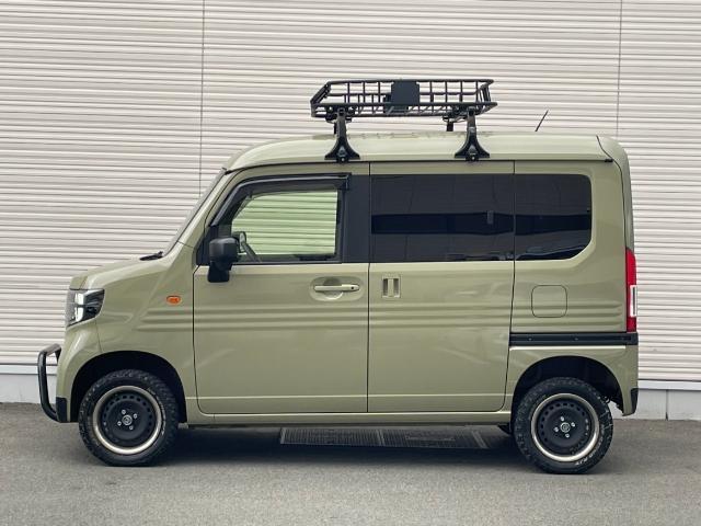 N-VAN+スタイル ファン 社外10インチフローティングナビ フルセグTV ルーフラック 純正エンジンスターター ブルバー シートカバー レーダークルーズコントロール 衝突軽減ブレーキ レーンキープアシスト LEDヘッドライト(27枚目)