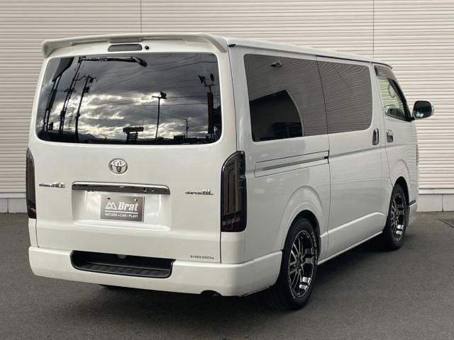 レジアスエースバン スーパーＧＬ　ダークプライム　社外メモリーナビ　フルセグＴＶ　バックカメラ　ＬＥＤヘッドライト　フロントスポイラー　オーバーフェンダー　シートカバー　前後ドライブレコーダー　ＬＥＤテールライト　ビルドインＥＴＣ（35枚目）