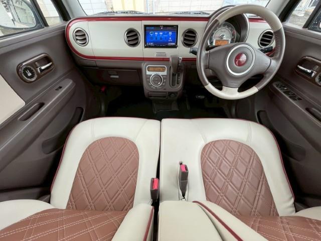 アルトラパンショコラ Ｘ　社外ＳＤナビ　電格ミラー　ＡＢＳ　オートライト　レザーシート　純正フロアマット　アイドリングストップ　ビルトインＥＴＣ（2枚目）