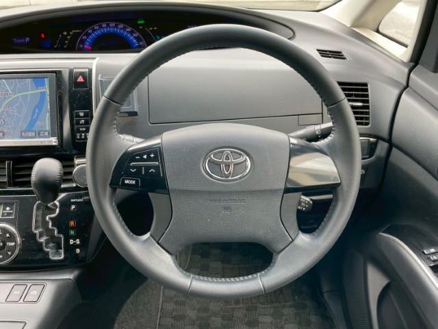 エスティマハイブリッド アエラス プレミアムエディション 純正HDDナビ ステアリングリモコン 電格ミラー フォグライト 純正フリップダウン オートライト 運転席パワーシート 社外フロアマット ETC(9枚目)