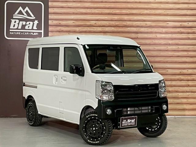 エブリイ ジョインターボ　１４ＡＷ　デザートテックＬＣ－８　マックストレックエクストリームＲ／Ｔ　リフトアップキット　シートカバー　マット茶木目インテリパネル　マット茶木目ハンドル　ＬＥＤヘッドライト　純正ラバーマット（22枚目）