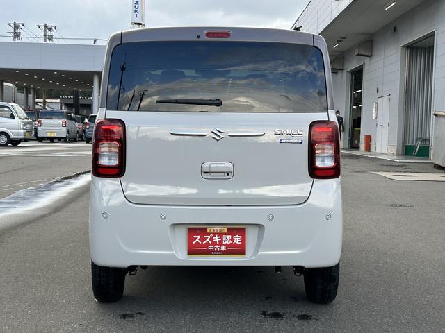 ワゴンＲスマイル ＨＹＢＲＩＤ　Ｘ　４ＷＤ　純正ナビ　全方位カメラ　コネクト　オートライト　スライドドア　純正ナビ　プッシュスタート　シートヒーター　オートエアコン　スズキセーフティーサポート　４ＷＤ　衝突被害軽減システム　アイドリングストップ　横滑り防止機能　衝突安全ボディ（3枚目）
