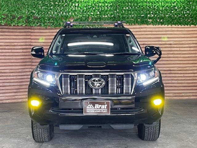 ランドクルーザープラド ＴＸ　Ｌパッケージ　ワンオーナー　黒革シート　純正ナビ　フルセグＴＶ　バックカメラ　前席電動シート　前席エアシート　純正１７インチアルミホイール　ガナドール２本出しマフラー　ウッドコンビステア　ＬＥＤヘッドライト　ＥＴＣ（52枚目）