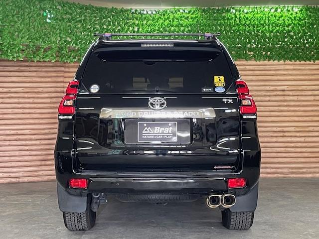 ランドクルーザープラド ＴＸ　Ｌパッケージ　ワンオーナー　黒革シート　純正ナビ　フルセグＴＶ　バックカメラ　前席電動シート　前席エアシート　純正１７インチアルミホイール　ガナドール２本出しマフラー　ウッドコンビステア　ＬＥＤヘッドライト　ＥＴＣ（58枚目）