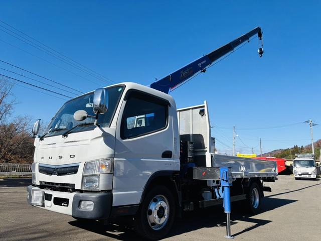 キャンター クレーン キャンター ワイド ロング 平 4段ラジコン フックイン 買取車 令和2年式 積載3t TADANO/ZH294 差し違いアウトリガー 荷台長3.7m(2枚目)