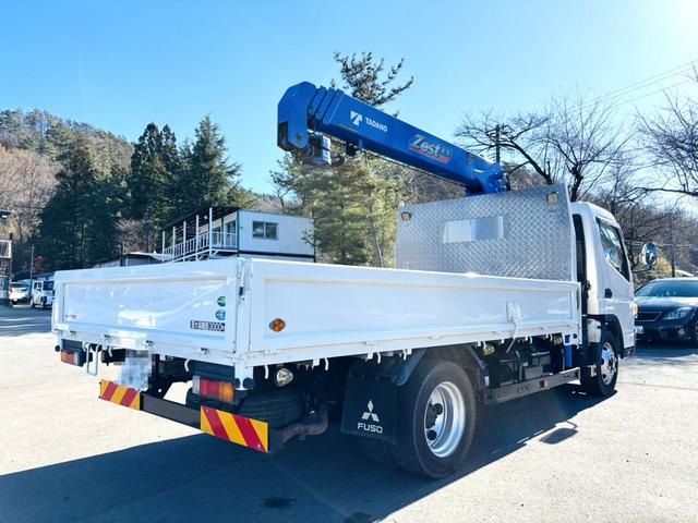 キャンター クレーン キャンター ワイド ロング 平 4段ラジコン フックイン 買取車 令和2年式 積載3t TADANO/ZH294 差し違いアウトリガー 荷台長3.7m(8枚目)