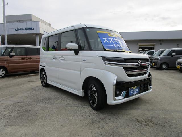 スペーシアカスタム カスタム HYBRID XS 4WD オーディオレス オートライト スライドドア プッシュスタート シートヒーター オートエアコン スズキセーフティーサポート 4WD 衝突被害軽減システム アイドリングストップ 横滑り防止機能 衝突安全ボディ(37枚目)