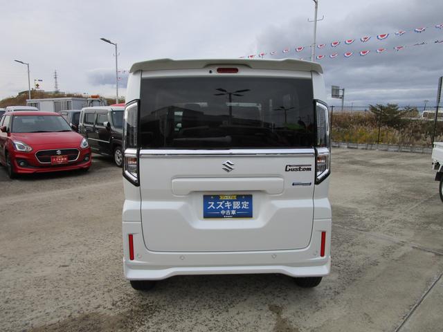 スペーシアカスタム カスタム HYBRID XS 4WD オーディオレス オートライト スライドドア プッシュスタート シートヒーター オートエアコン スズキセーフティーサポート 4WD 衝突被害軽減システム アイドリングストップ 横滑り防止機能 衝突安全ボディ(40枚目)