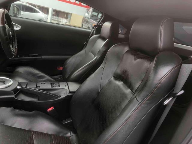 フェアレディZ バージョンST 社外ナビ フルセグTV ブラックレザーシート シートヒーター ETC 純正18インチAW(11枚目)