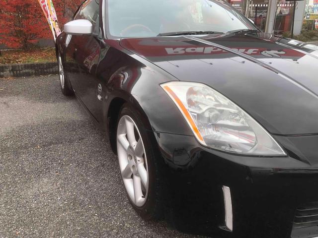 フェアレディZ バージョンST 社外ナビ フルセグTV ブラックレザーシート シートヒーター ETC 純正18インチAW(25枚目)