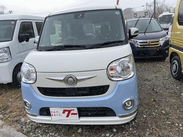 ムーヴキャンバス Ｘリミテッドメイクアップ　ＳＡＩＩ　ＥＴＣ　バックカメラ　両側電動スライドドア　ＴＶ　クリアランスソナー　衝突被害軽減システム　スマートキー　アイドリングストップ　電動格納ミラー　ベンチシート　ＣＶＴ　盗難防止システム　ＡＢＳ　ＥＳＣ（2枚目）